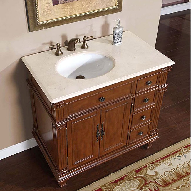 Silkroad Exclusive Moraga Bathroom Single-sink Vanity ...