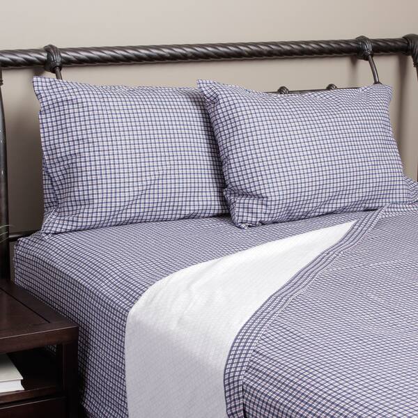 Shop Tommy Hilfiger 4 Piece Printed Fitted Cotton Flannel Sheet