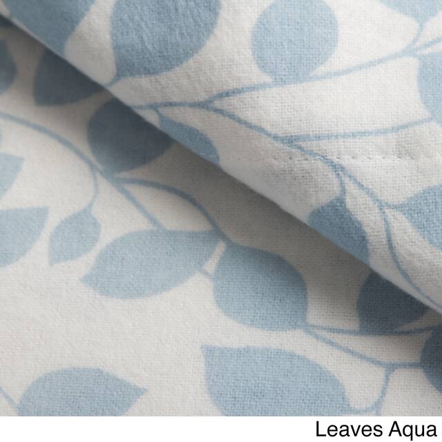 Laura Ashley Cotton Flannel-Soft-Deep Pocket-Sheet & Pillowcase Set