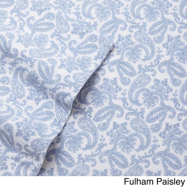 Laura Ashley Cotton Flannel-Soft-Deep Pocket-Sheet & Pillowcase Set