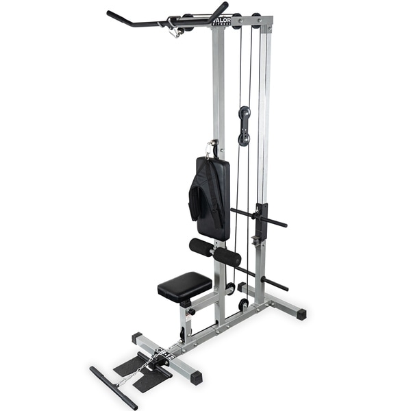 Valor Fitness CB-12 Plate Loaded LAT Pull Down Machine with Lower T-Bar