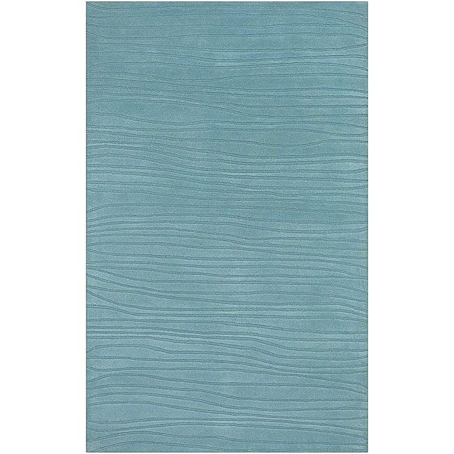 Artist's Loom Hand-tufted Contemporary Solid Wool Rug - 5' x 7'6"