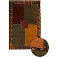 Artist's Loom Hand-knotted Contemporary Geometric Wool Rug (7'9 Round) - 7'9