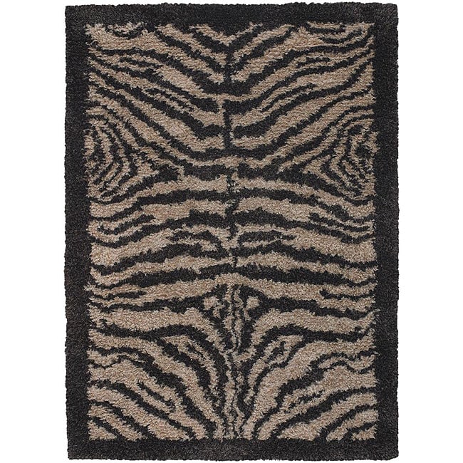 Hand woven Mandara New Zealand Wool Blend Rug (79 X 106)