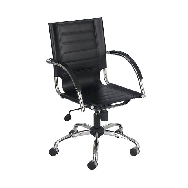 Safco Flaunt Black Leather Manager's Chair