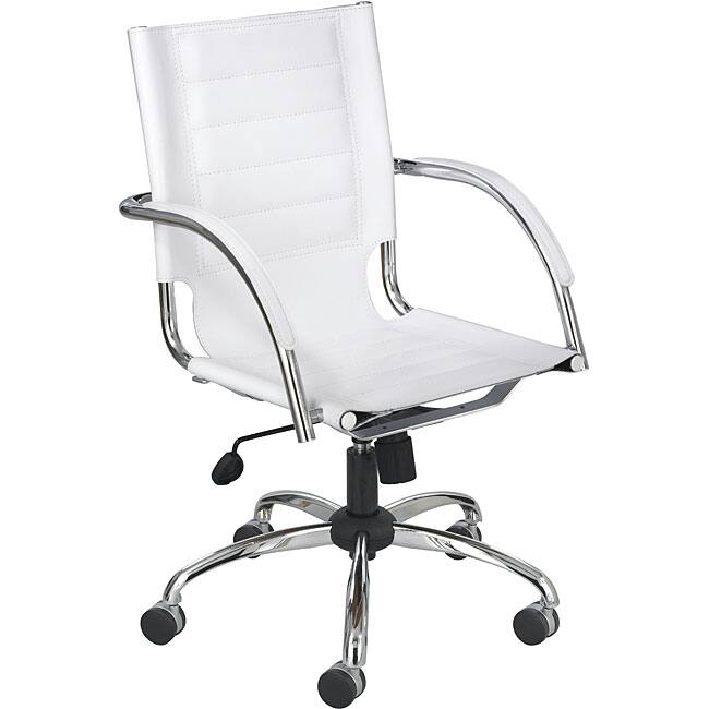Safco Flaunt White Polyurethane Leather Manager's Chair
