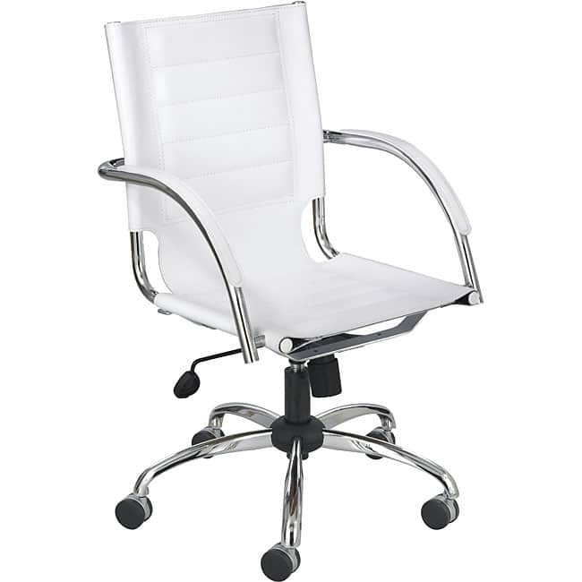 Safco Flaunt White Polyurethane Leather Manager's Chair