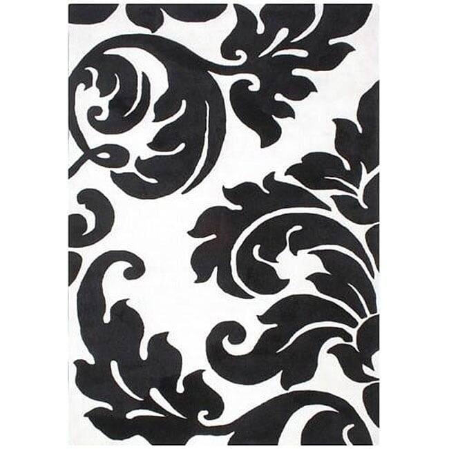 Alliyah Handmade Grey New Zealand Blend Wool Rug (4' x 6') - 4' x 6'