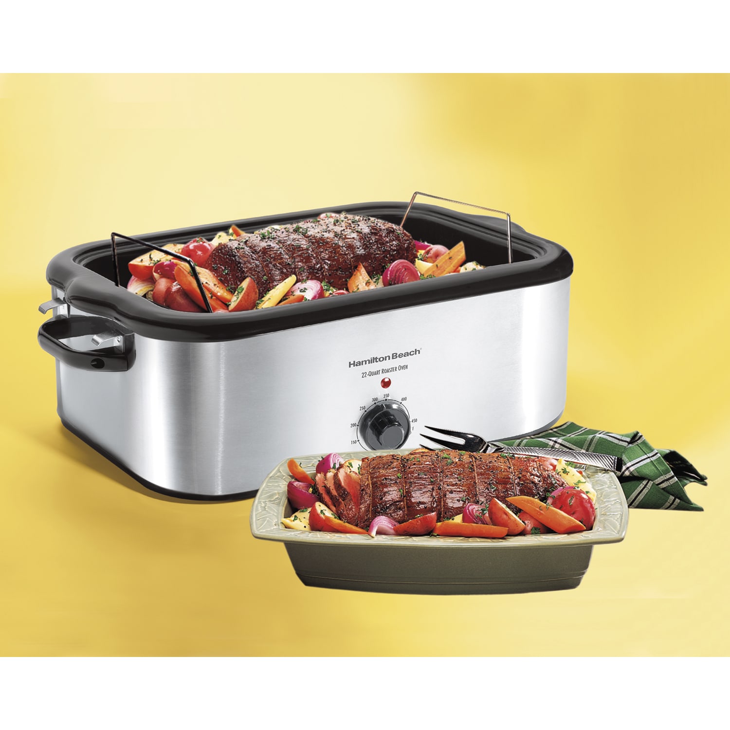 Electric Roaster Oven 22 Quarts, Stainless Steel 32215