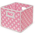 Pink Polka Dot Folding Storage Baskets (Pack of 3)