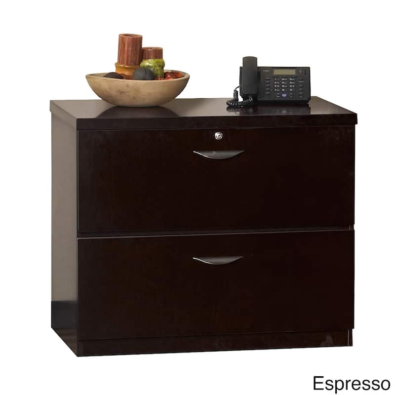 Mayline Mira Lateral File with 2 Hanging File Drawers, Letter/Legal - Brown