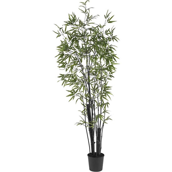 Shop Black 6-foot Bamboo Silk Tree (2 Thick Trunks) - Free Shipping ...