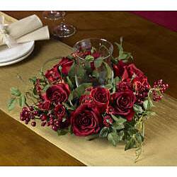 Rose Candleabrum Silk Flower Arrangement
