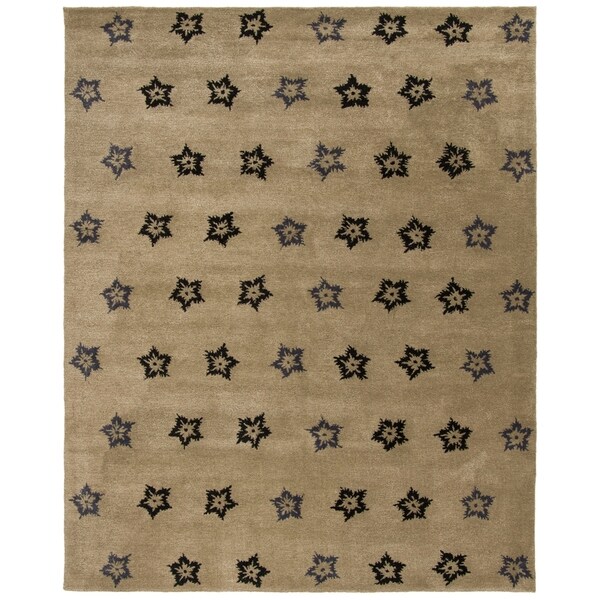 Safavieh Handmade Soho Leaves Sage New Zealand Wool Rug - 9'-6" x 13'-6"