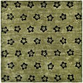 Safavieh Handmade Soho Leaves Sage New Zealand Wool Rug - 7'6 x 9'6