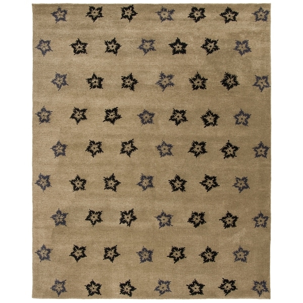 Safavieh Handmade Soho Leaves Sage New Zealand Wool Rug - 7'6" x 9'6"