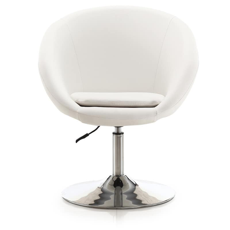 Carson Carrington Folde Barrel Adjustable Swivel Leisure Chair - White