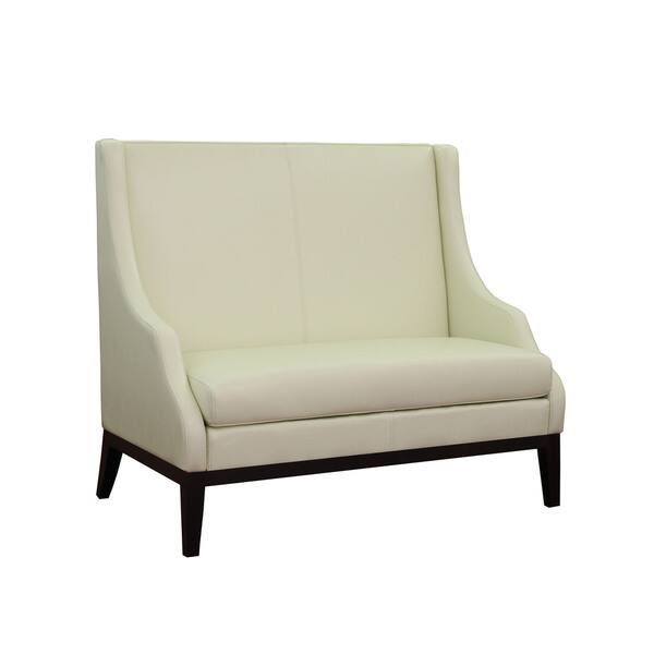 Lummi Off White Leather High Back Loveseat Free Lummi Off White Leather High Back Loveseat Free
