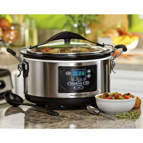 Crock-Pot 4 Quart Stainless Steel Cook & Carry Programmable Slow