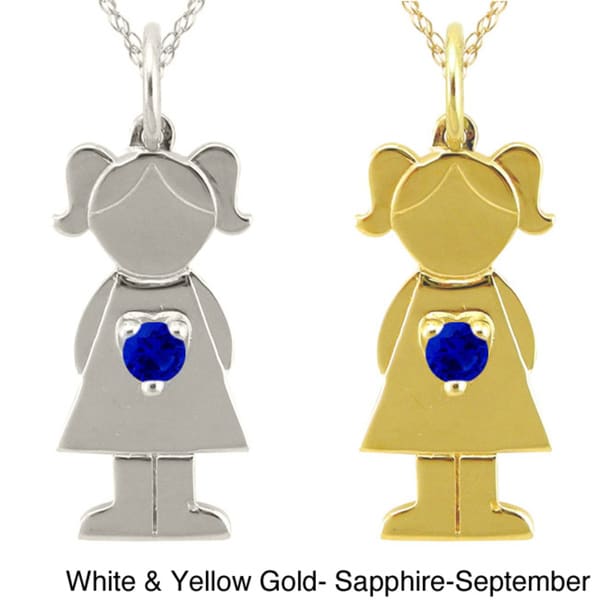 little girls birthstone necklaces