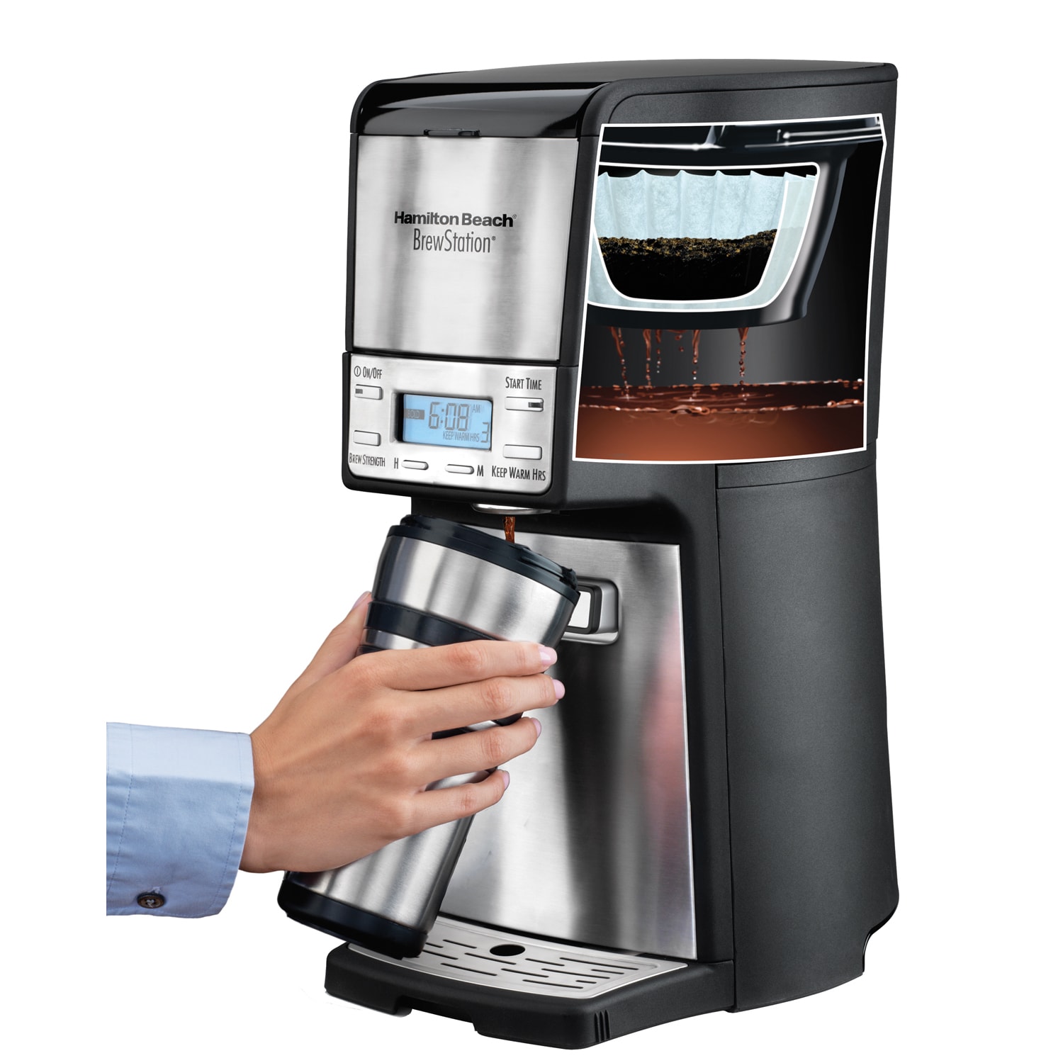 Hamilton Beach BrewStation 12-Cup Programable Dispensing Coffee Maker - Bed  Bath & Beyond - 4487509