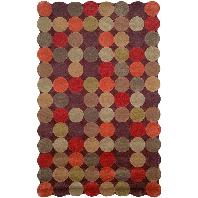 Circles Teak Rug (36 X 56)