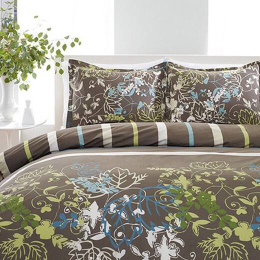 Perry Ellis Sweet Bay 3-piece Mini Duvet Cover Set - Multi