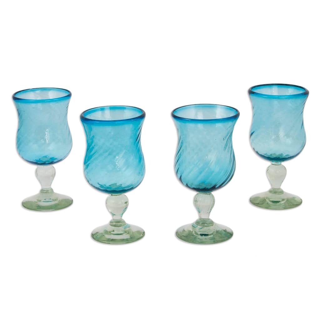 Caribbean Sea Cocktail Glasses Set of 4