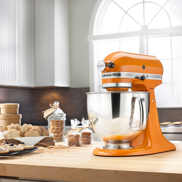 KitchenAid KSM150PSTG Tangerine 5 quart Artisan Tilt Head Stand Mixer