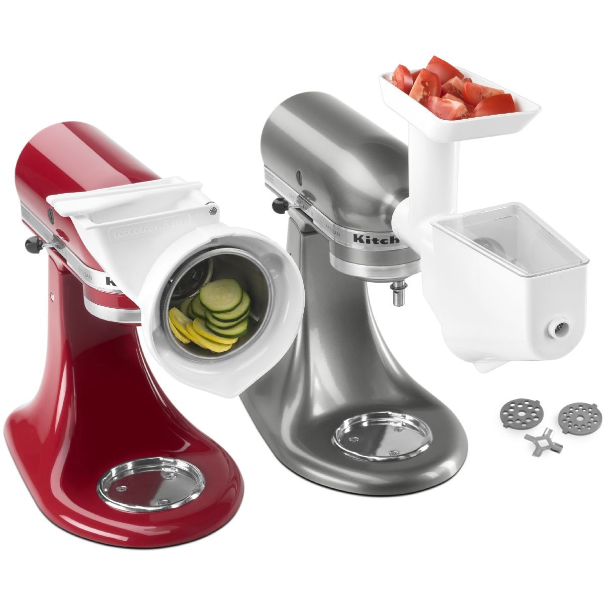 KitchenAid Stand Mixer Attachment Pack 1 with Food Grinder, Fruit &  Vegetable Strainer, and Rotor Slicer & Shredder