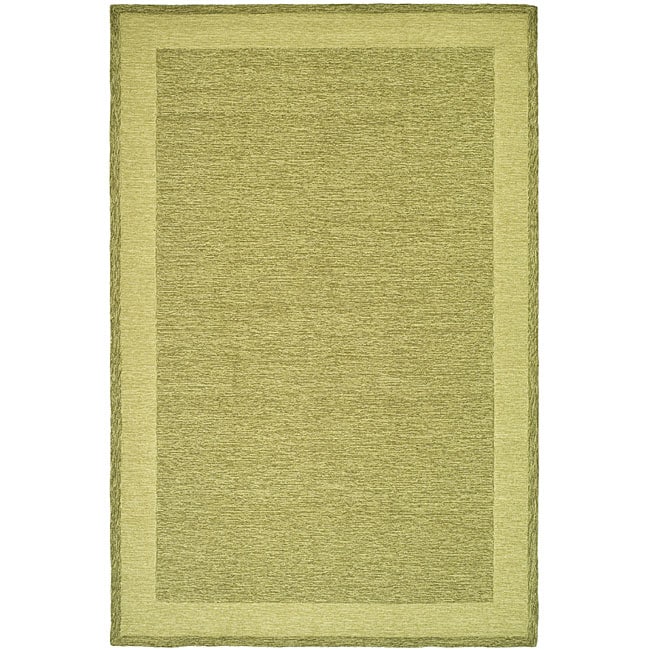 Hand hooked Gabeh Green Polypropylene Rug (4 X 6)