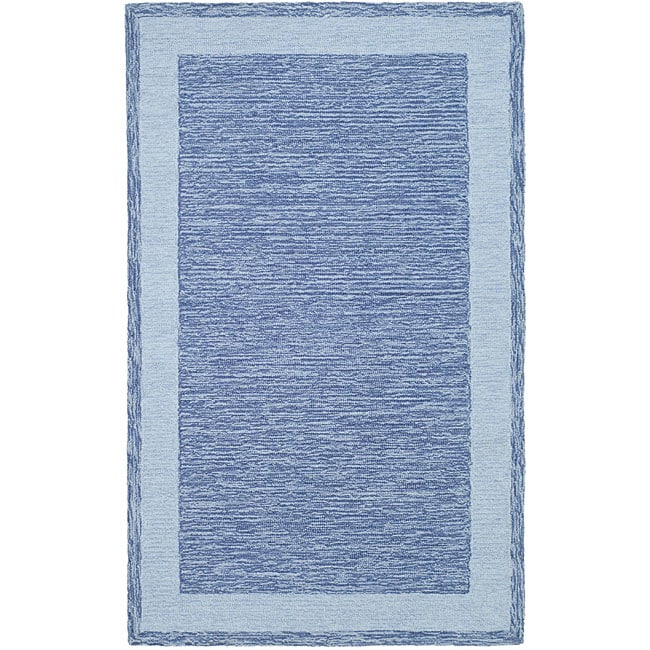 Hand hooked Gabeh Blue Polypropylene Rug (2 X 3)