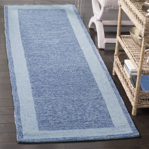 Safavieh Handhooked Easy Care Gabbeh Blue Runner Rug (2' 6 x 10') 2