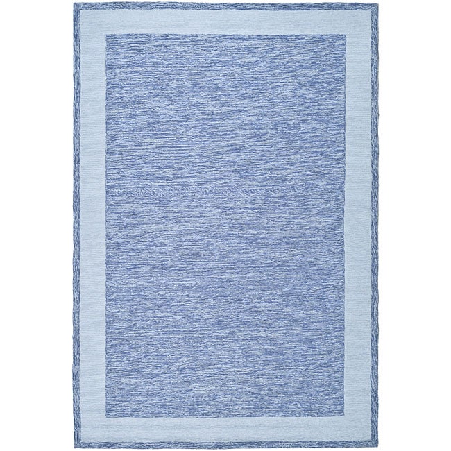 Hand hooked Gabeh Blue Polypropylene Rug (4 X 6)