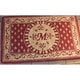 preview thumbnail 1 of 3, Safavieh Monogrammed 'M' Beige/ Red Natural Coir Welcome Mat (3' x 6')