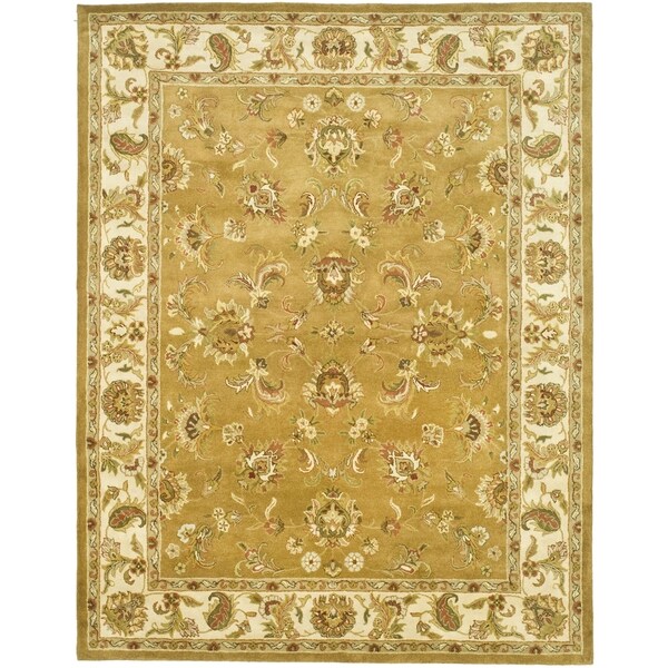 Handmade Heritage Tabriz Mocha/ Ivory Wool Rug (6' x 9') Safavieh 5x8   6x9 Rugs