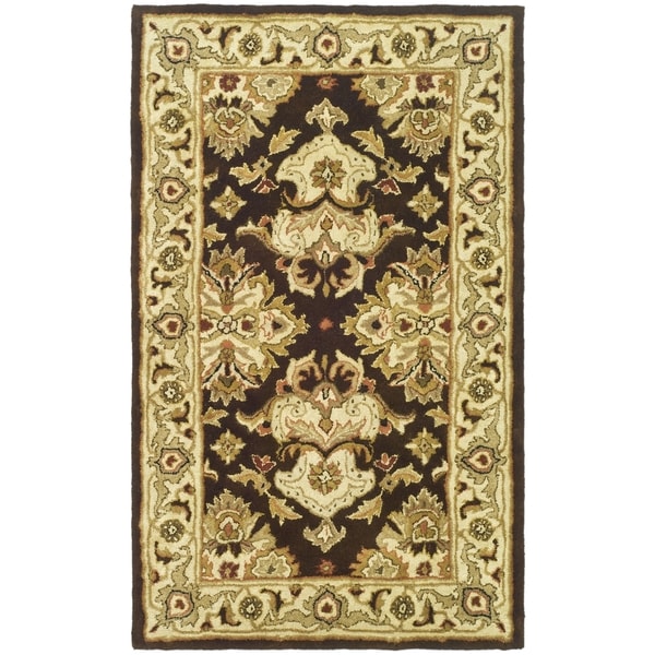 Safavieh Handmade Heritage Timeless Traditional Black/ Ivory Wool Rug - 3' x 5'