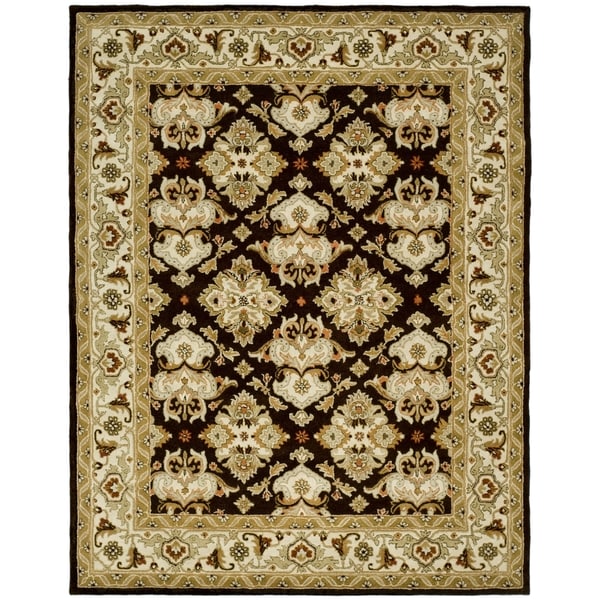 Safavieh Handmade Heritage Timeless Traditional Dark Mocha/ Ivory Wool Rug - 9'6 x 13'6