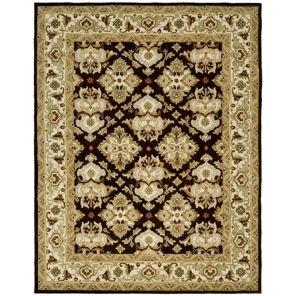 Handmade Traditions Dark Mocha/ Ivory Wool Rug (7'6 x 9'6) Safavieh 7x9   10x14 Rugs