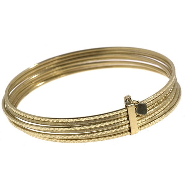 14k Yellow Gold Semanario Bangle Bracelet Free Shipping Today 14k Yellow Gold Semanario Bangle Bracelet