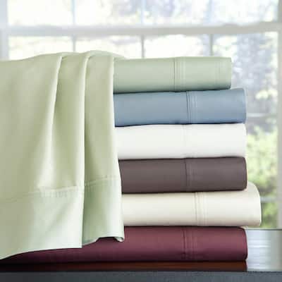 Pointehaven 100% Long Staple Cotton Extra Deep Pocket 400 Thread Count Bed Sheet Set