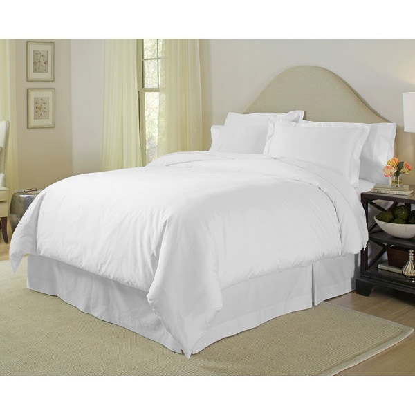 Shop Pointehaven Pima Cotton 400 Thread Count 3-piece Duvet Cover Set ...