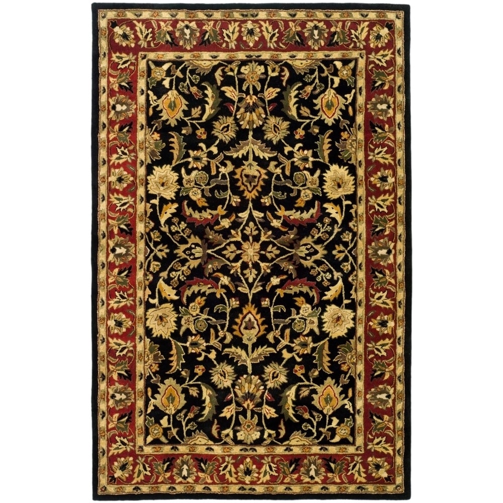 Handmade Heritage Heirloom Black/ Red Wool Rug (6 x 9) Today $234