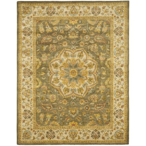 Safavieh Handmade Heritage Timeless Traditional Taupe/ Ivory Wool Rug (8'3 x 11')