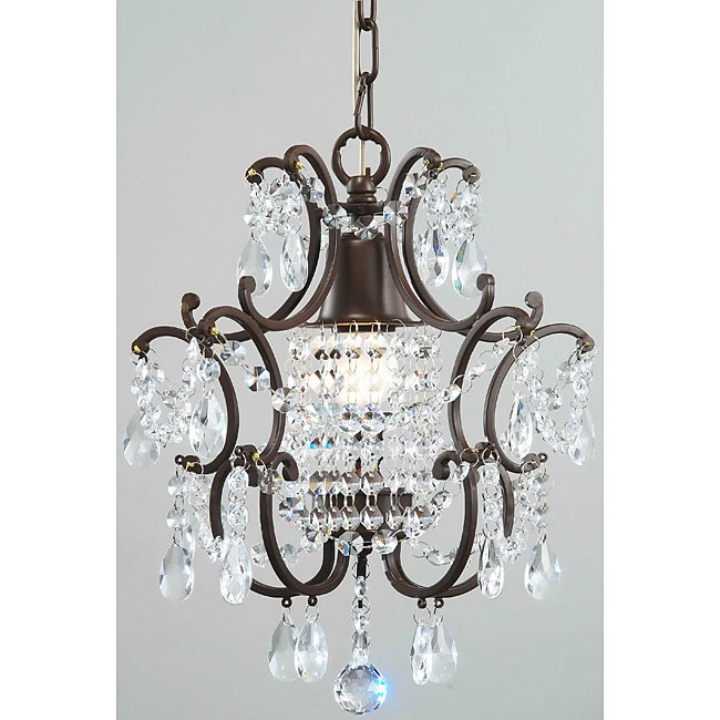 Clear Crystal Brown Base Chandelier