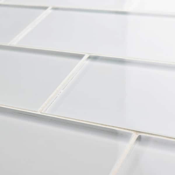 Somertile 3x6 Inch Reflections Subway Ice White Gl Wall Somertile 3x6 Inch Reflections Subway Ice White Gl Wall