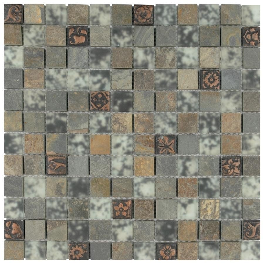 Somertile 12x12 in Basilica 1 in Cologne Glass/stone Mosaic Tile (pack Of 10)