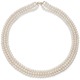 preview thumbnail 1 of 2, DaVonna 14k Gold White FW Pearl 16-inch Triple-strand Necklace (4.5-5 mm)