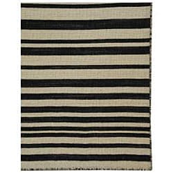 preview thumbnail 3 of 1, Hand-woven Arrah-109 Dhurry Wool Rug (8' x 10')