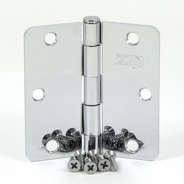 Shop Stone Mill 3.5inch Polished Chrome Door Hinge Free Shipping On